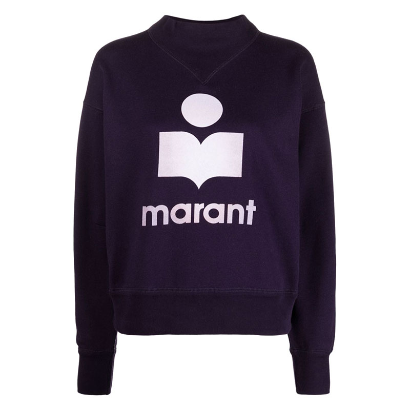  이자벨마랑에뚜왈 / 여성 모비 로고 스웻셔츠 다크플럼 SW0003FA A3M56E 86DU STK - ISABEL MARANT ETOILE