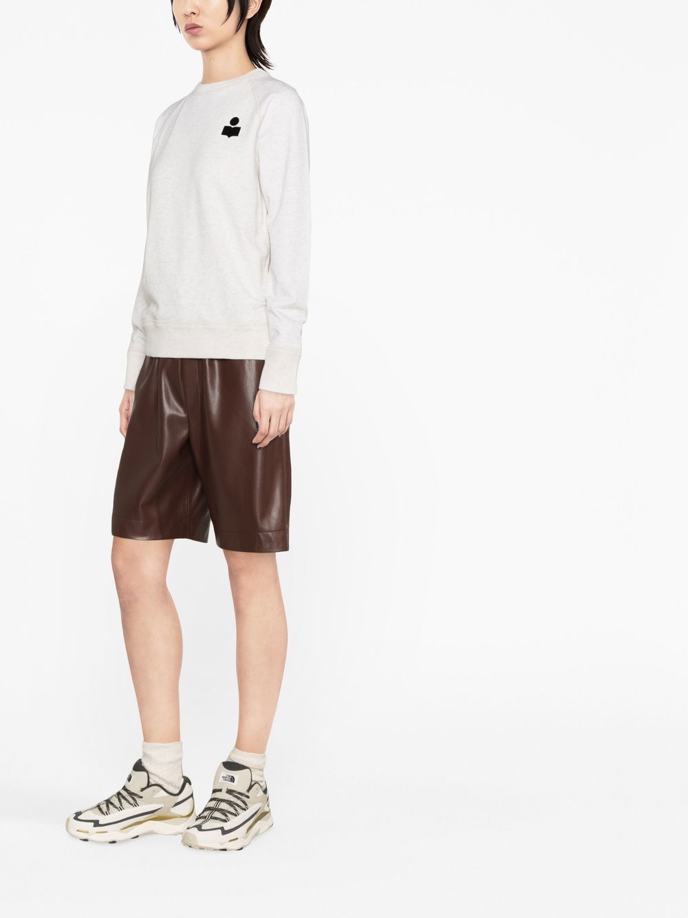  이자벨마랑에뚜왈 / 여성 밀라 로고 스웻셔츠 베이지 SW0004FA A1M07E 23EC STK - ISABEL MARANT ETOILE