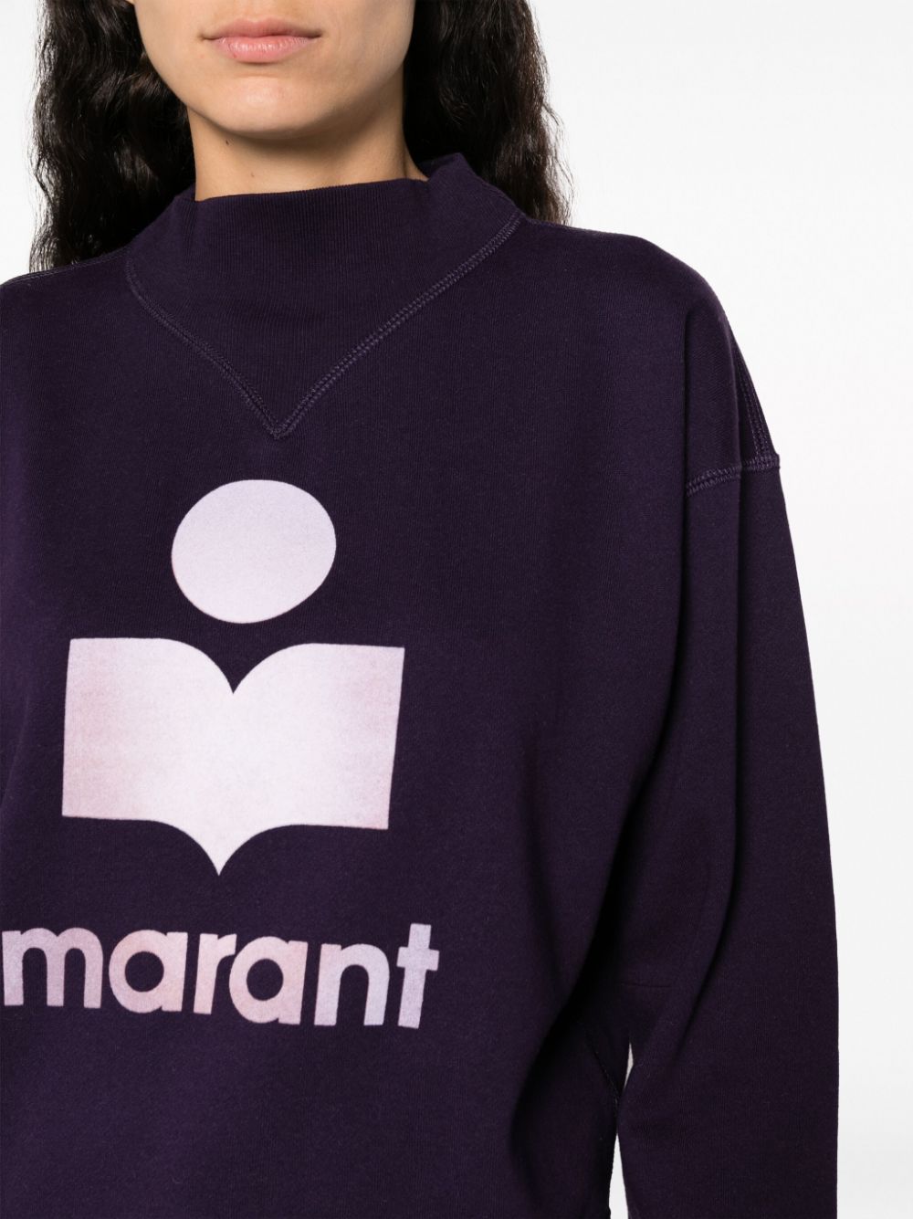  이자벨마랑에뚜왈 / 여성 모비 로고 스웻셔츠 다크플럼 SW0003FA A3M56E 86DU STK - ISABEL MARANT ETOILE