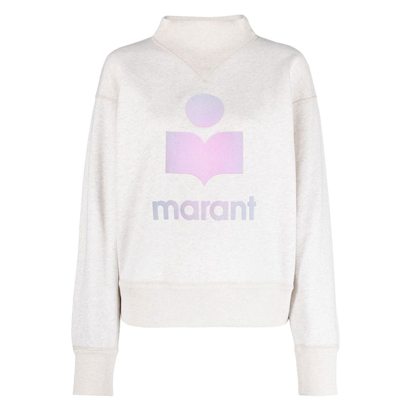  23FW 이자벨마랑 에뚜왈 / 여성 모빌리 로고 스웻셔츠 에크루 SW0003FA A3M56E 23EC STK - ISABEL MARANT ETOILE