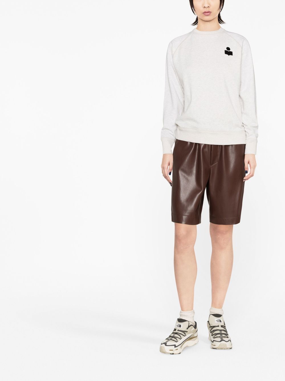  이자벨마랑에뚜왈 / 여성 밀라 로고 스웻셔츠 베이지 SW0004FA A1M07E 23EC STK - ISABEL MARANT ETOILE