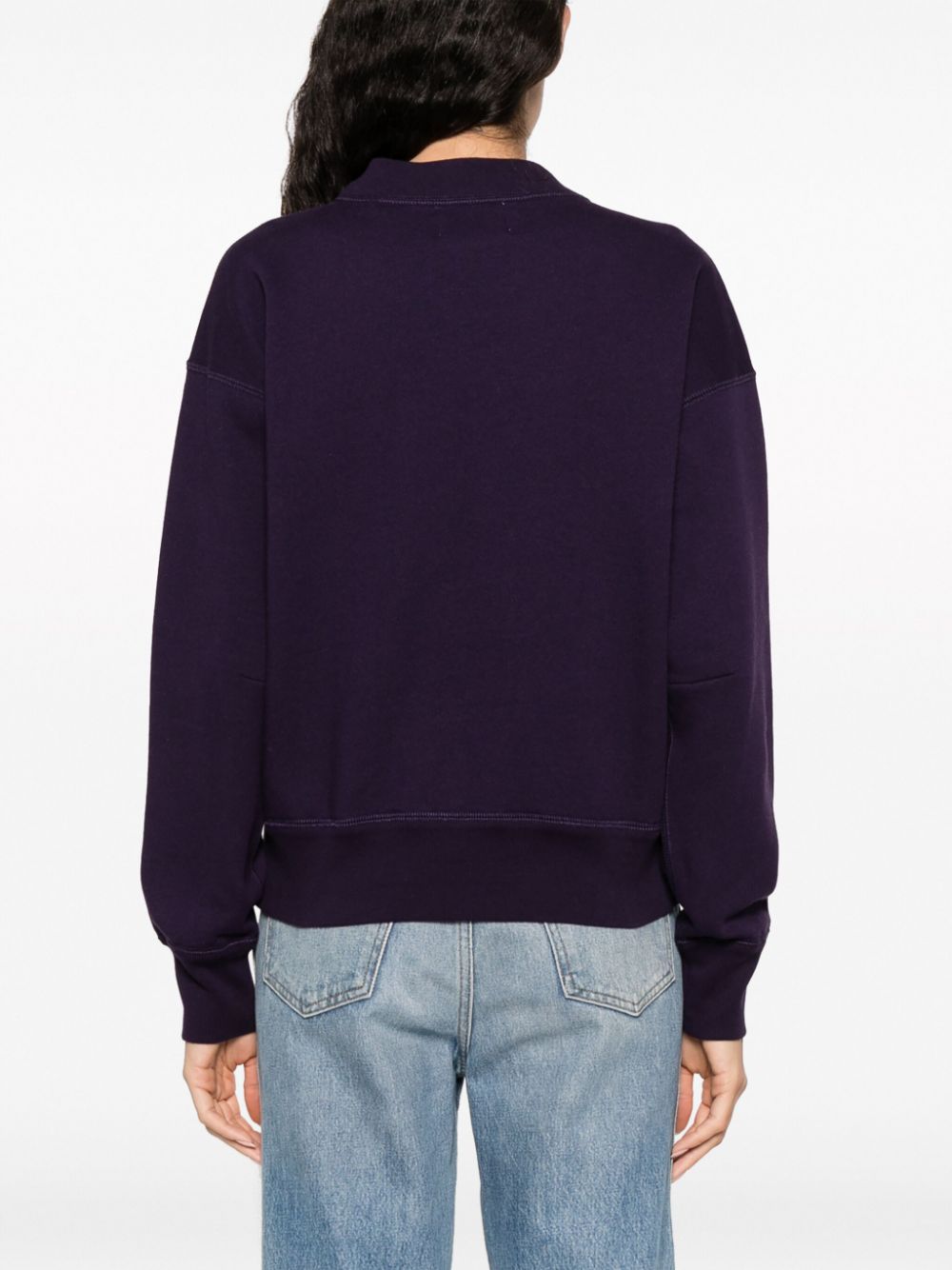  이자벨마랑에뚜왈 / 여성 모비 로고 스웻셔츠 다크플럼 SW0003FA A3M56E 86DU STK - ISABEL MARANT ETOILE
