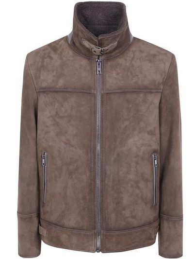 [해외] 26FW MILESTONE 가죽 자켓 <b>21315</b>A 631629 73 BROWN