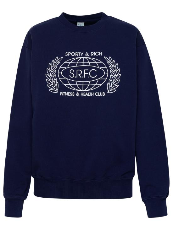 [Sporty & Rich스포티앤리치]22FW 스포티앤리치 니트 스웨터 SRFC CREWNECKNAVY [W CONCEPT]