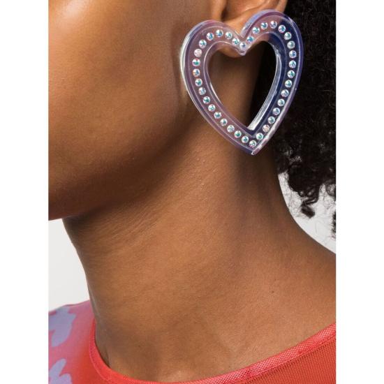 BIG HEART EARRINGS TRANS