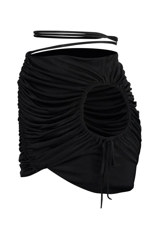 23SS 안드레아 아다모 숏 스커트 ADSS23SK03315473 0473 black - ANDREA ADAMO