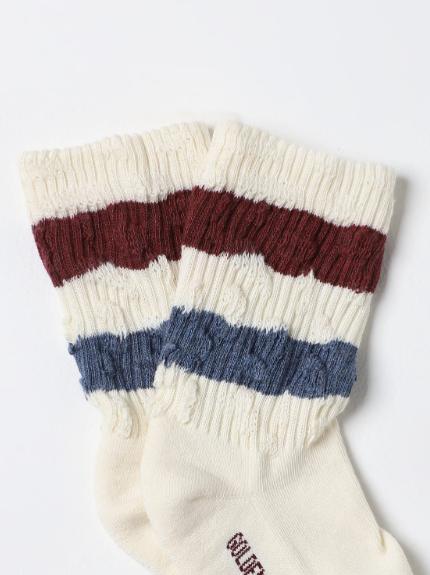 23FW [키즈] 골든구스 발목 양말 GKP01595P001283 11586 HERITAGE WHITE NAVY PEONY WINDSOR WINE - GOLDEN GOOSE