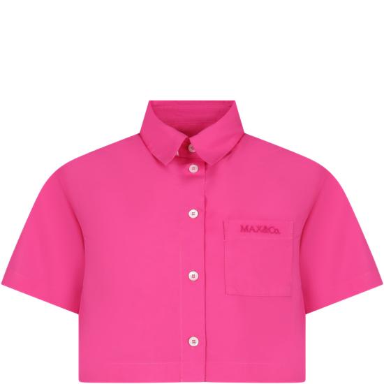 24SS [키즈] 막스앤코 셔츠 MX0027 MX010 MAXC2F MX351 FUCHSIA - MAX & CO.
