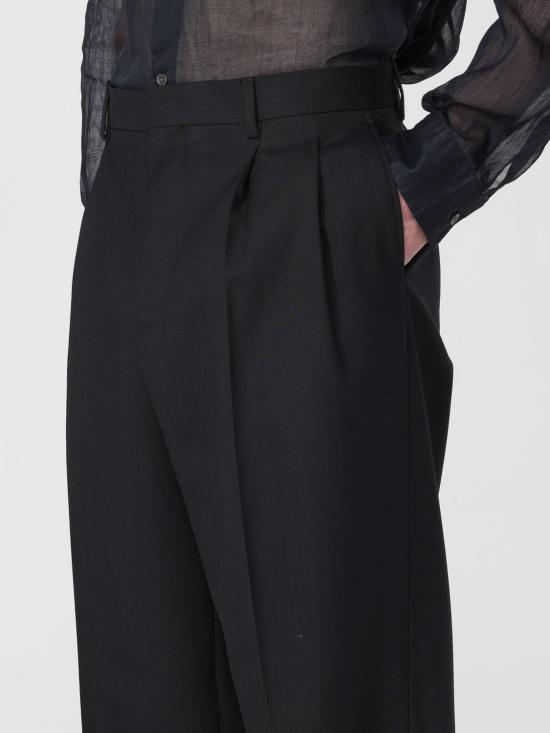 4109WIDEPLEATEDPANTS BLACK