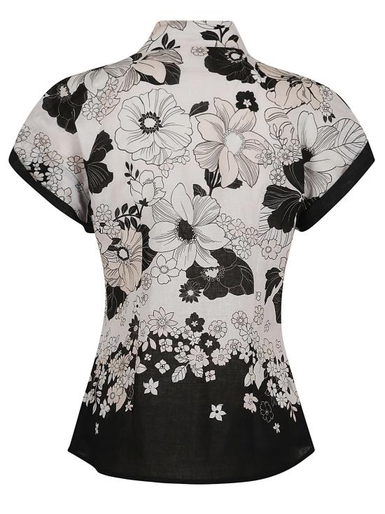 1406TSS244 IBF IVORY BLACK FLORAL WHITE