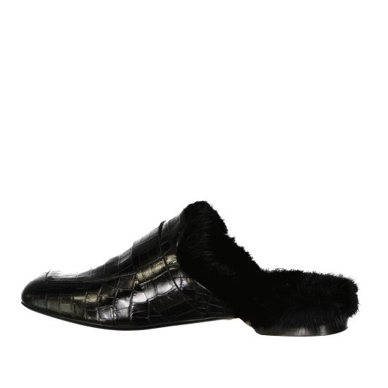 MULES 980SR0087 BLACK FUR Black