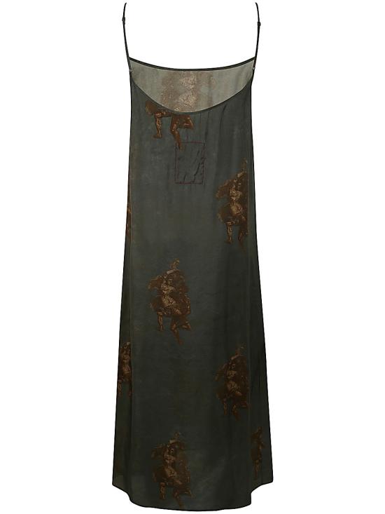 24SS 우마 왕 롱 원피스 UW5085 094 UW036 BLUE BROWN - UMA WANG