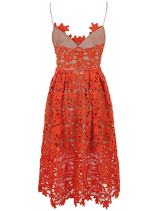 24SS 셀프 포트레이트 미디 원피스 SS24 151M O ORANGE - SELF PORTRAIT