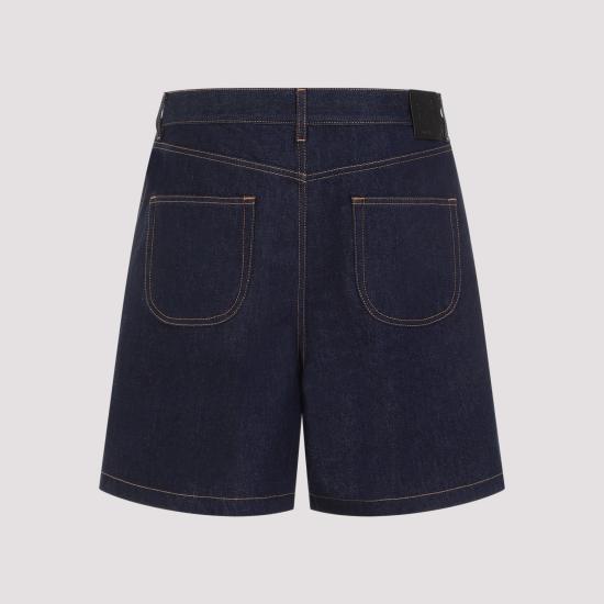24SS 오프화이트 숏팬츠 OMYC021S24DEN002 4522 BLUE GOLD - OFF WHITE