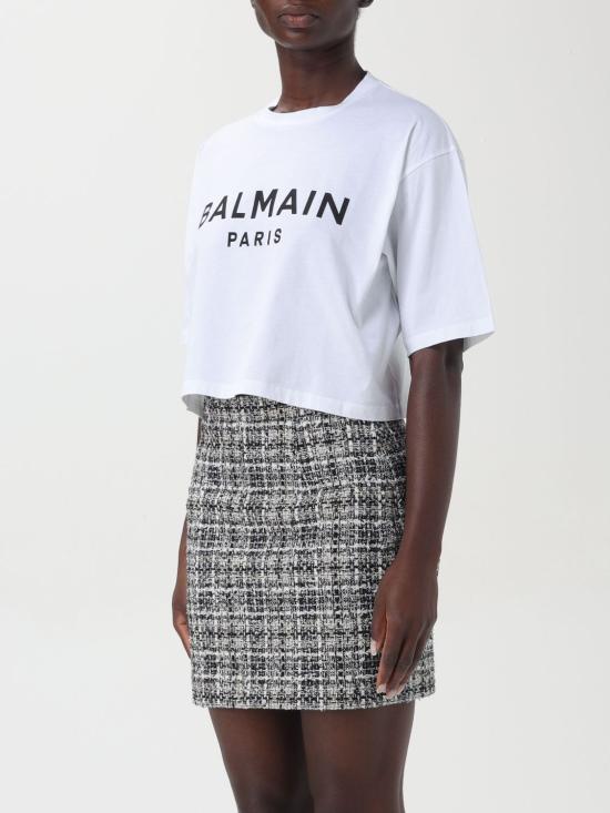 24FW 발망 반팔 티셔츠 BF1EE020BB02 GAB White - BALMAIN