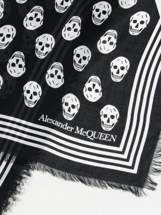 23FW 알렉산더 맥퀸 머플러/스카프 5909344418Q 1078 Black 1 - ALEXANDER MCQUEEN