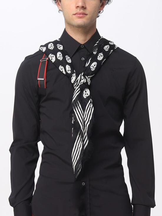 23FW 알렉산더 맥퀸 머플러/스카프 5909344418Q 1078 Black 1 - ALEXANDER MCQUEEN