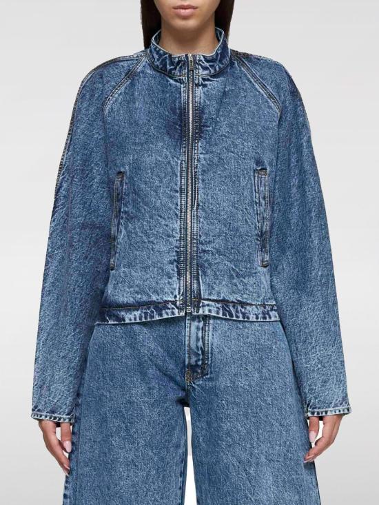 24FW 알라이아 자켓 AA9V03826T535 524 Denim - ALAIA