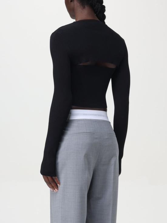 24FW 알렉산더 왕 스웨터 1KC3241060 001 Black - ALEXANDER WANG