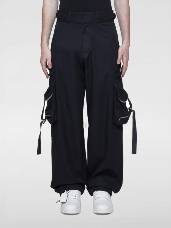 24FW 오프화이트 팬츠 OMCF041C99FAB0021000 Black - OFF WHITE