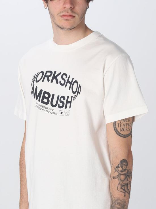 23SS 엠부시 반팔 티셔츠 BMAA064S23JER001 0247 White - AMBUSH