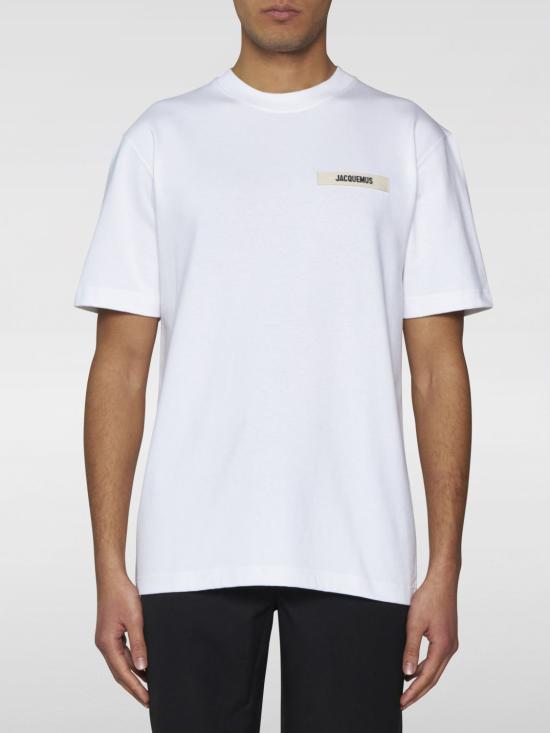 24FW 자크뮈스 반팔 티셔츠 245JS2082125 100 White - JACQUEMUS