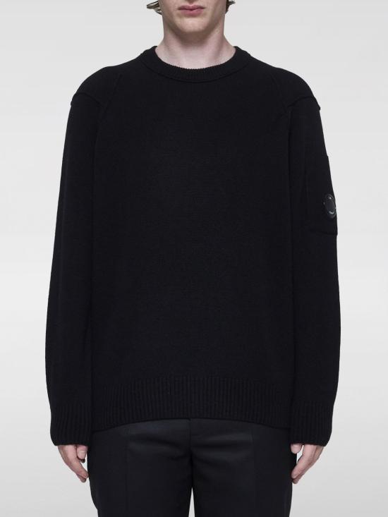 24FW 씨피 컴퍼니 스웨터 17CMKN047A110149A 999 Black - C.P. COMPANY