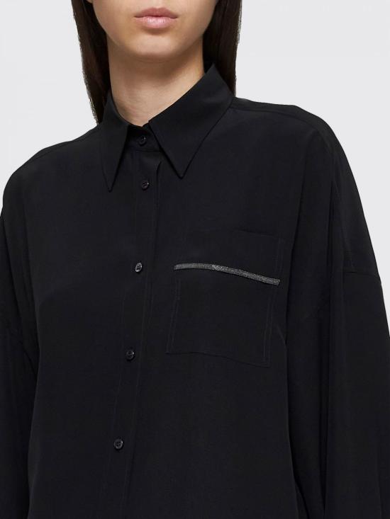 24FW 브루넬로 쿠치넬리 셔츠 MB993ML916 C101 Black - BRUNELLO CUCINELLI