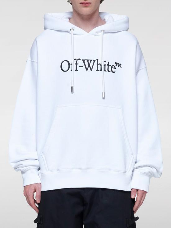 25SS 오프화이트 후드 티셔츠 OMBB085C99FLE0120110 White - OFF WHITE