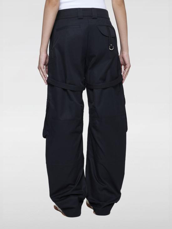 24FW 오프화이트 스트레이트 팬츠 OWCF019C99FAB0011000 Black - OFF WHITE