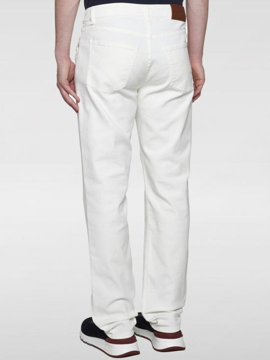 24FW 브루넬로 쿠치넬리 팬츠 M277PD3210 C7210 White - BRUNELLO CUCINELLI