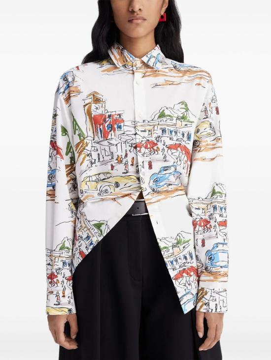 24FW 자크뮈스 셔츠 243SH077 1677 1HI PRINT CAPRI CARS WHITE - JACQUEMUS