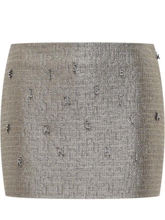 24SS 엘리자베타프랜치 숏 스커트 GO04942E2 400 400 Piombo - ELISABETTA FRANCHI