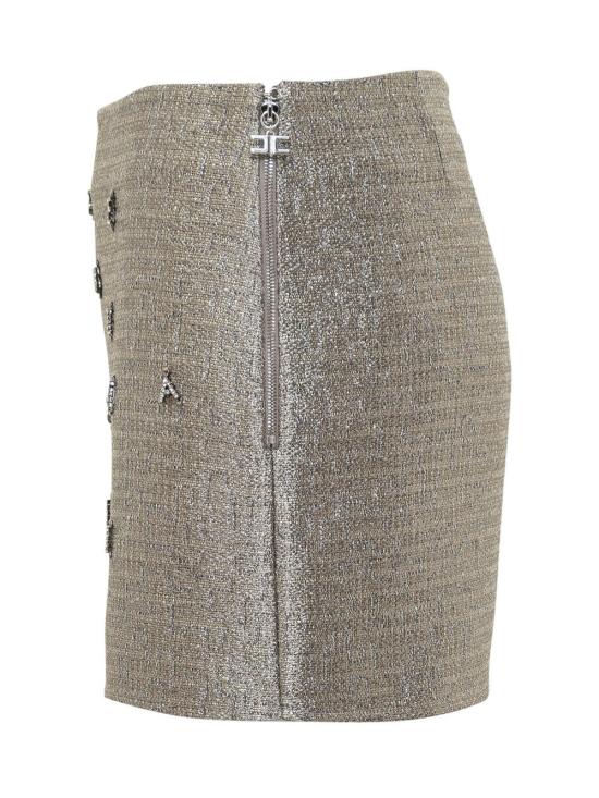 24SS 엘리자베타프랜치 숏 스커트 GO04942E2 400 400 Piombo - ELISABETTA FRANCHI