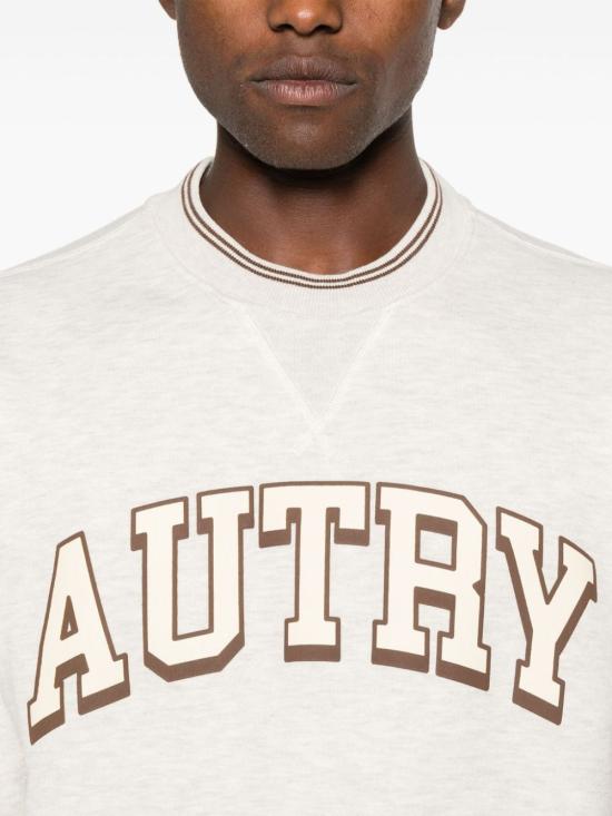 24FW 오트리 긴팔 티셔츠 SWPM03 H2 HEAVY JERS WH CHOC - AUTRY