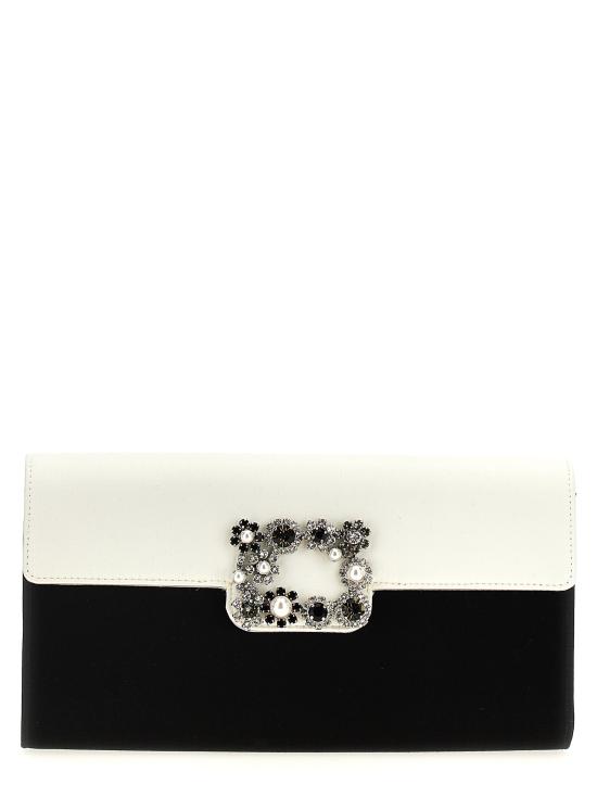 24FW 로저비비에 클러치/파우치 RBWAMFDI200RS0194H White Black - ROGER VIVIER