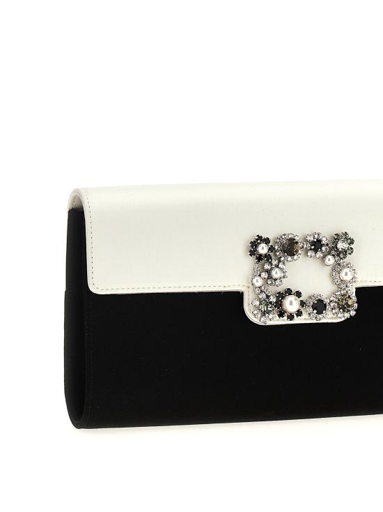 24FW 로저비비에 클러치/파우치 RBWAMFDI200RS0194H White Black - ROGER VIVIER