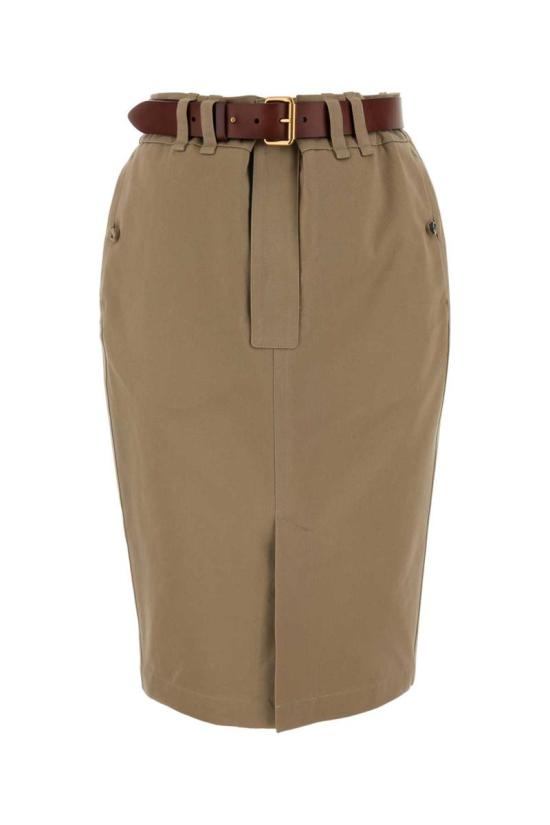 24SS 생로랑 미디 스커트 785389Y9I24 9039 BEIGE O TAN - SAINT LAURENT