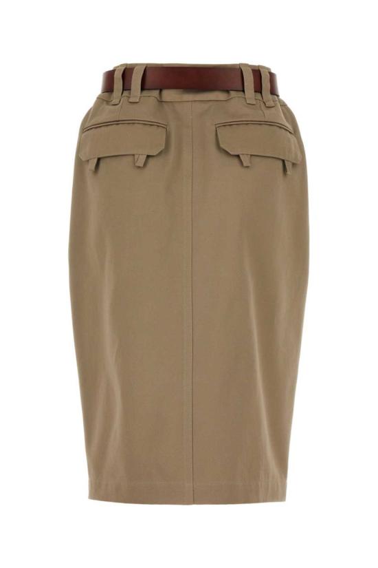 24SS 생로랑 미디 스커트 785389Y9I24 9039 BEIGE O TAN - SAINT LAURENT