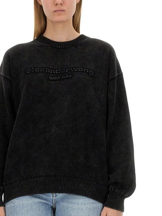 24FW 알렉산더 왕 스웨터 UKC3241034 023A Black - ALEXANDER WANG
