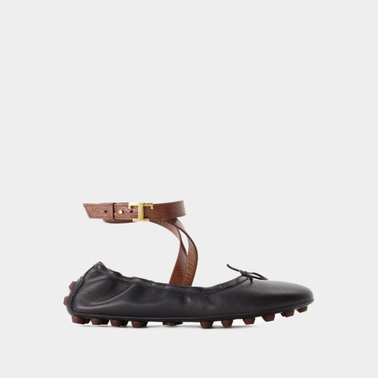 24SS 토즈 플랫 슈즈 TODS21301 Black - TODS