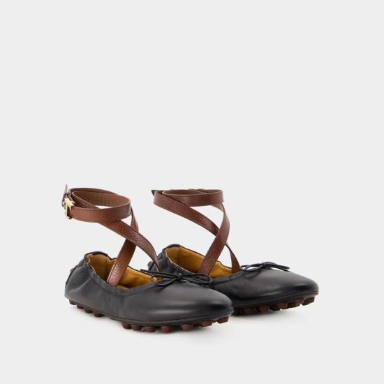 24SS 토즈 플랫 슈즈 TODS21301 Black - TODS
