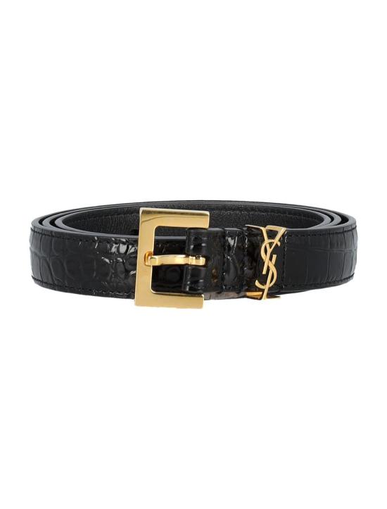 24SS 생로랑 레귤러 벨트 24P554465DND0J 1000 Black - SAINT LAURENT