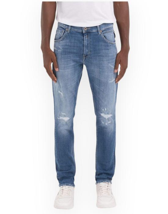 24SS 리플레이 데님 스트레이트 팬츠 M1021Q000141656 009 blu denim - REPLAY