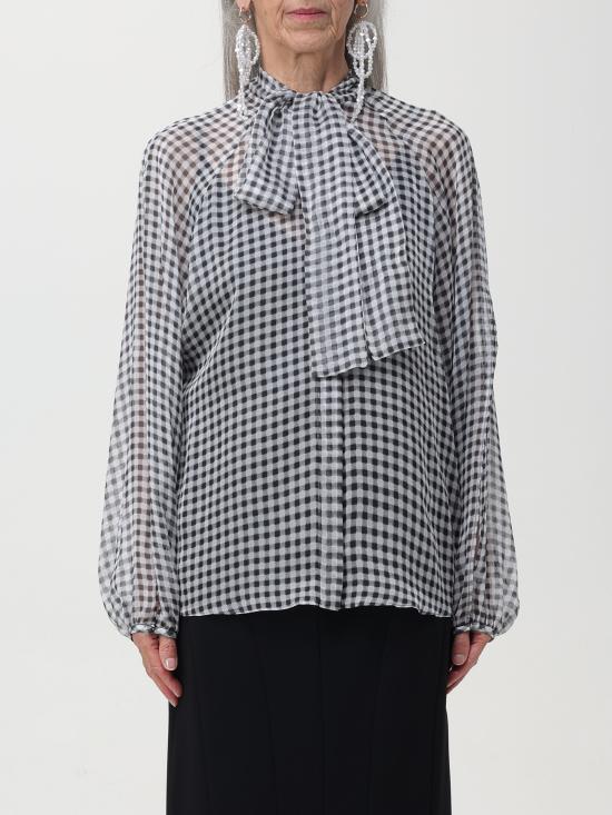 24SS 막스마라 스튜디오 셔츠 2416261021600 004 bianco nero - MAX MARA STUDIO