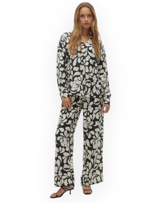 24SS 베로 모다 스트레이트 팬츠 10303905 BLACK bianco nero - VERO MODA