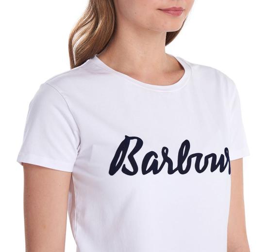 22SS 바버 반팔 티셔츠 LTS0395 WH11 bianco - BARBOUR