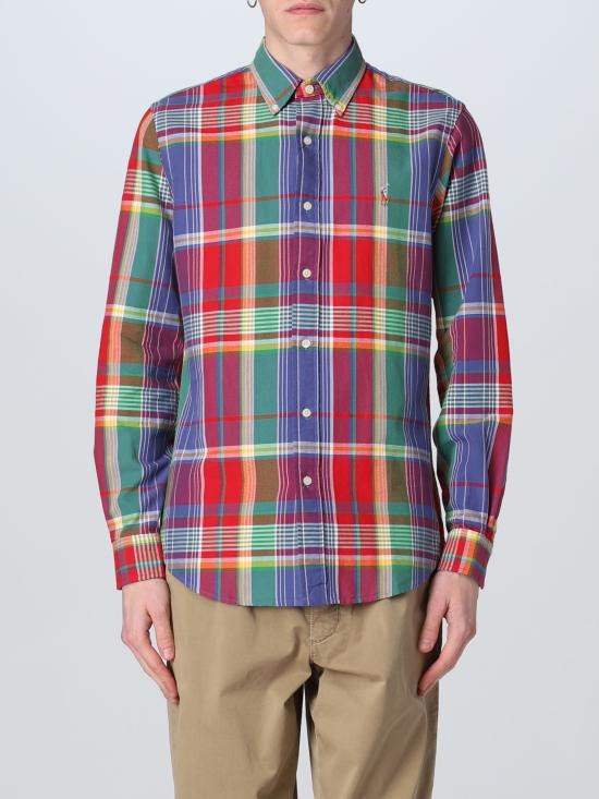 23SS 랄프 로렌 긴팔 셔츠 710897267 005 rosso - RALPH LAUREN