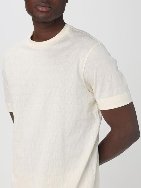 24SS 엠포리오 아르마니 반팔 티셔츠 3D1TH51JORZ 0128 vaniglia - EMPORIO ARMANI