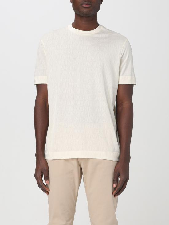 24SS 엠포리오 아르마니 반팔 티셔츠 3D1TH51JORZ 0128 vaniglia - EMPORIO ARMANI
